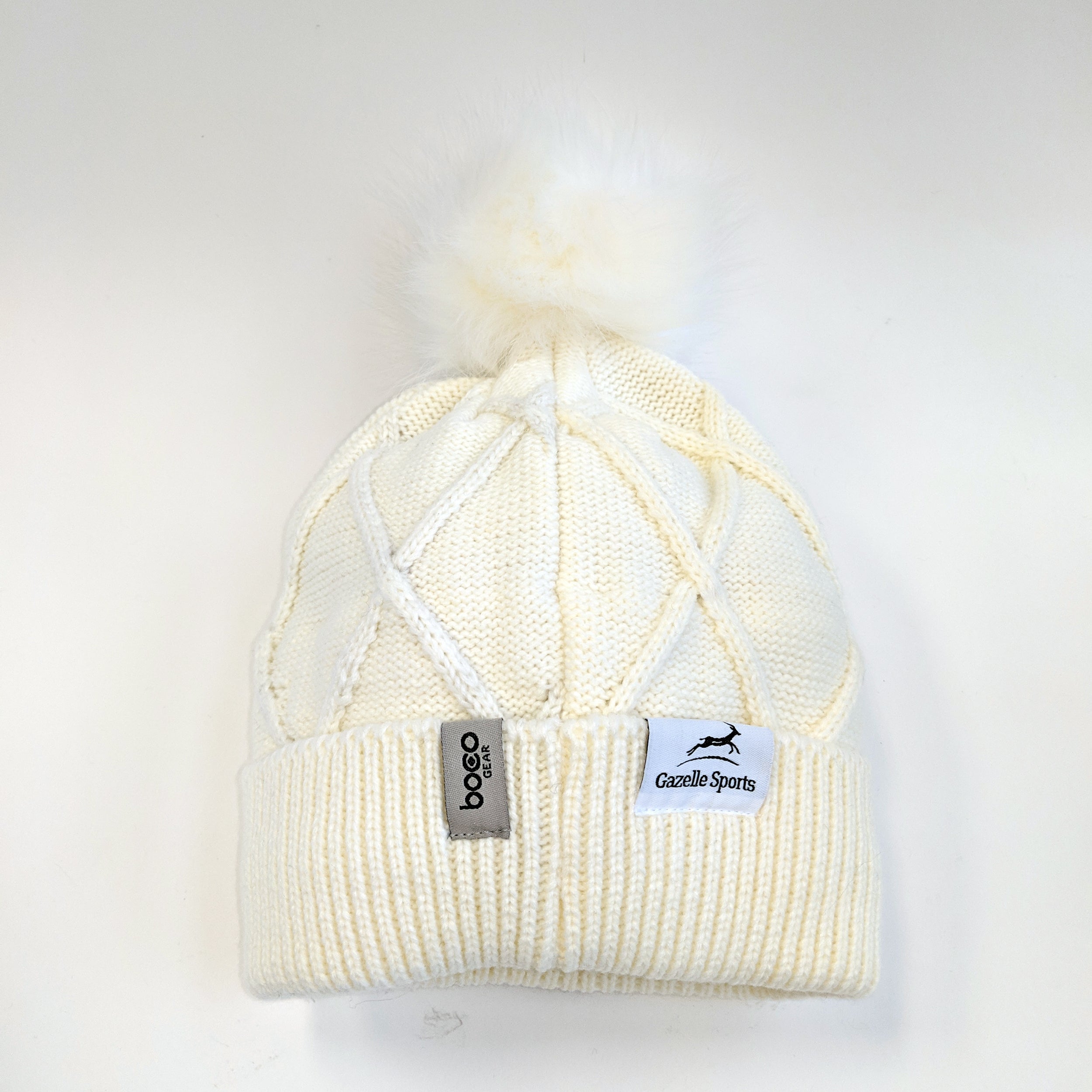 Gazelle Sports, Women's RunXmitten Pom Beanie - White