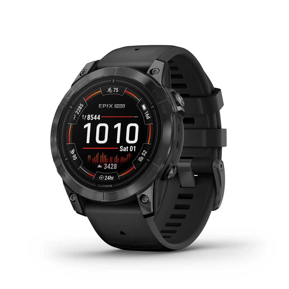 Garmin, epix 2 Pro 47mm Standard Watch - Slate Gray Steel with Black Band