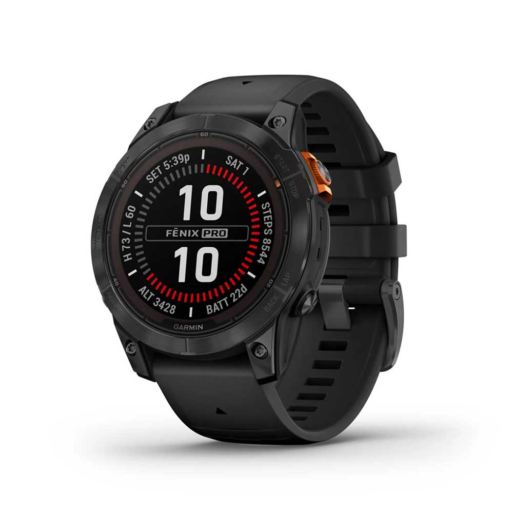 Garmin, fenix 7 Pro 47 mm Solar Glass - Slate Gray with Black Band