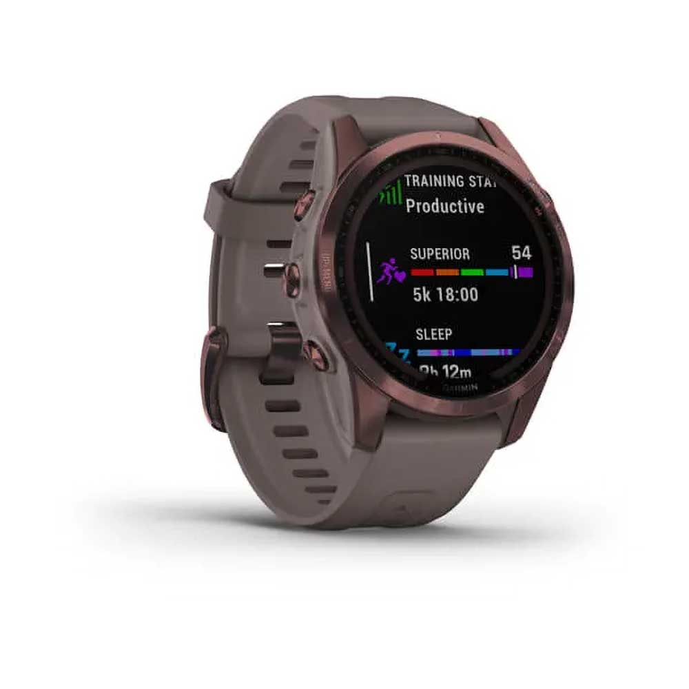 Garmin, fenix 7S Sapphire - Dark Bronze Titanium with Shale Gray Band