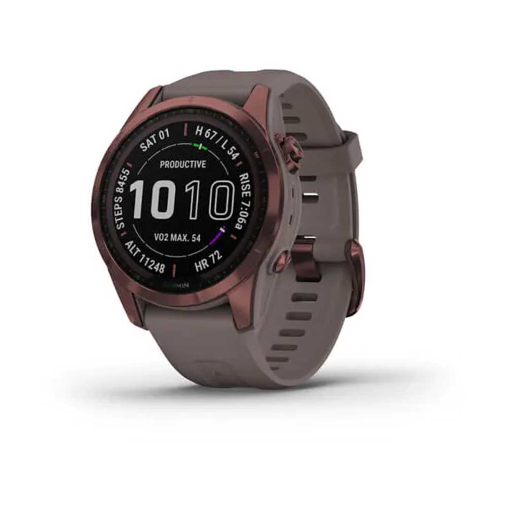 Garmin, fenix 7S Sapphire - Dark Bronze Titanium with Shale Gray Band